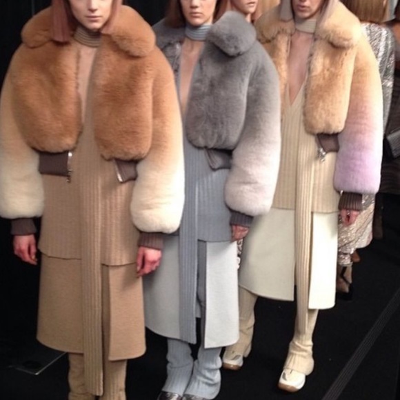 Marc Jacobs Fall 2014 Runway Mauve Degrade Ombre Fox Fur - Picture 6 of 16